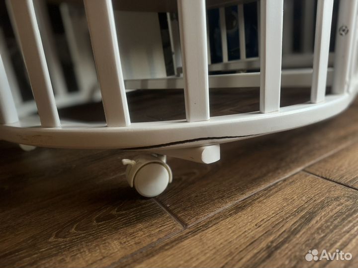 Детская кроватка трансформер круглая