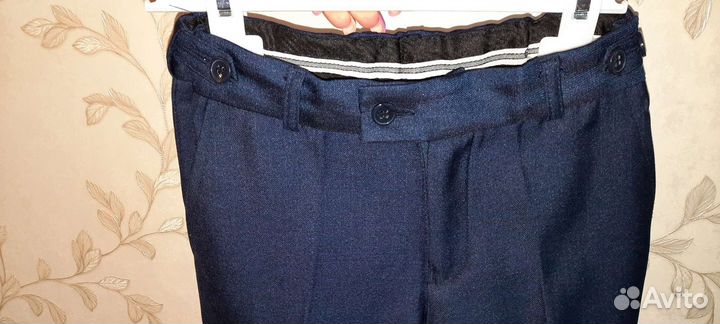 Школьный костюм для мальчика 134 синий+2 пары брюк