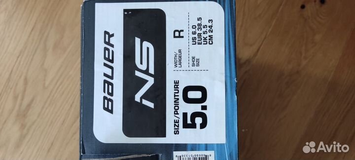 Хоккейные коньки bauer размер 38,5. 5.0