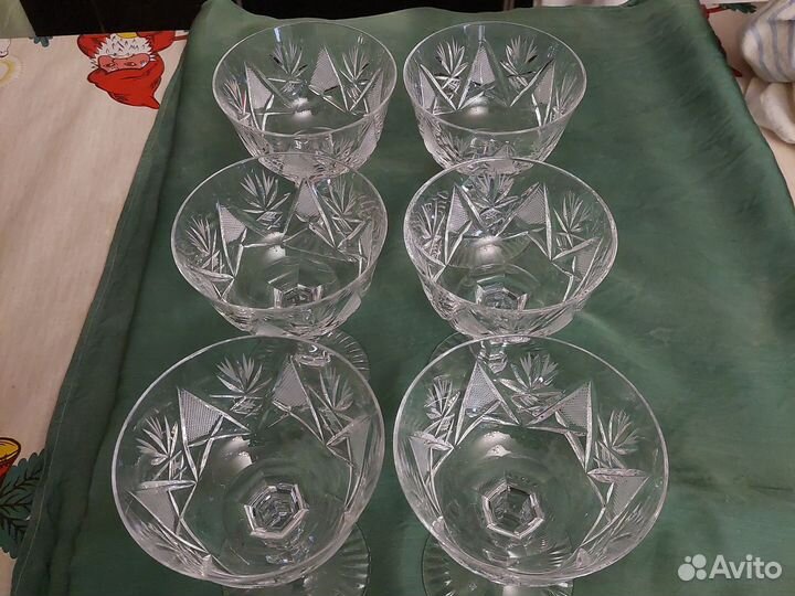 Хрустальные фужеры,шампанки Германия