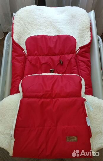 Зимний конверт в коляску на овчине