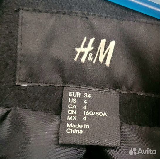 Шерстяное полупальто H&M