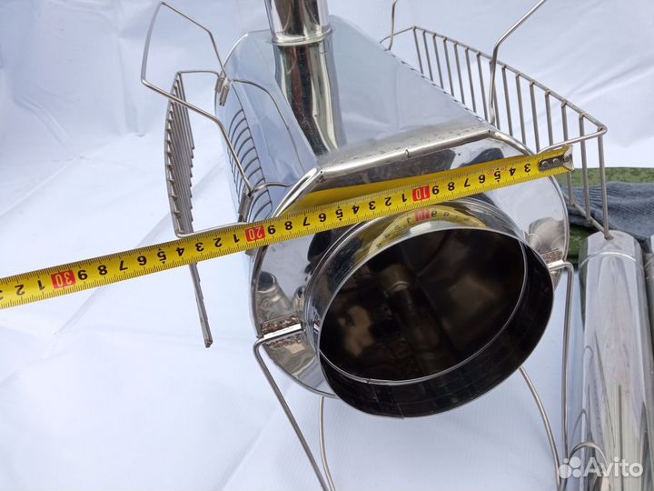 Печь для отопления палатки Кабанчик на 15 л. с реш