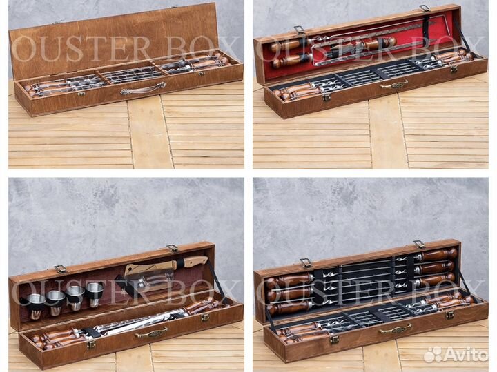 Наборы для пикника с шампурами подарочные