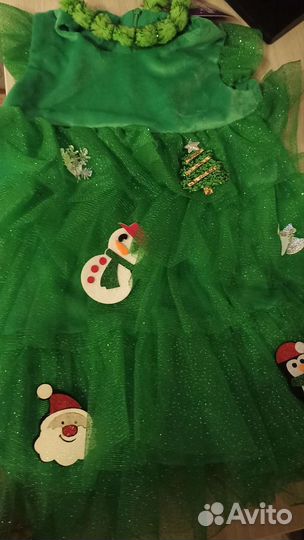 Новогодний костюм Елочка для девочки 104,новый