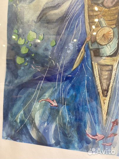 Картина Акварелью Под рамкой