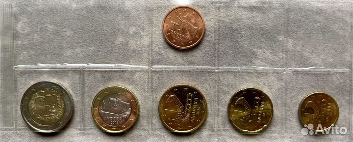 Монеты евро регулярного чекана наборы