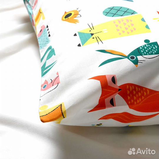 Детское постельное белье IKEA зверята