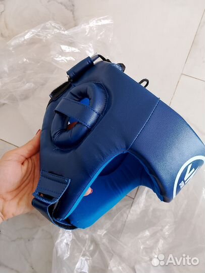 Боксерский шлем синий