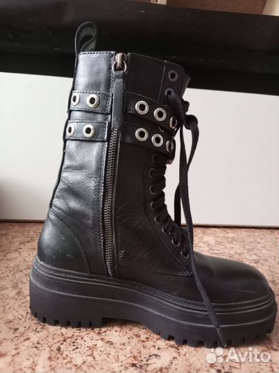 Сапоги женские берцы zara