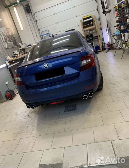 Диффузор на задний бамер Skoda Octavia рест/дорест