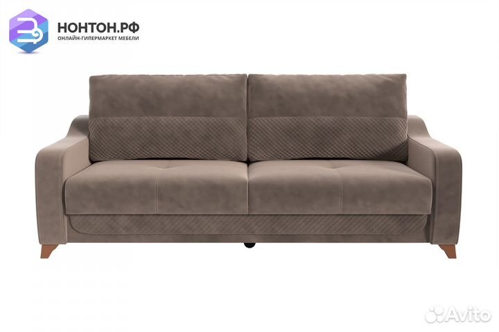 Диван книжка Дуглас 3-х местный серо-коричневый
