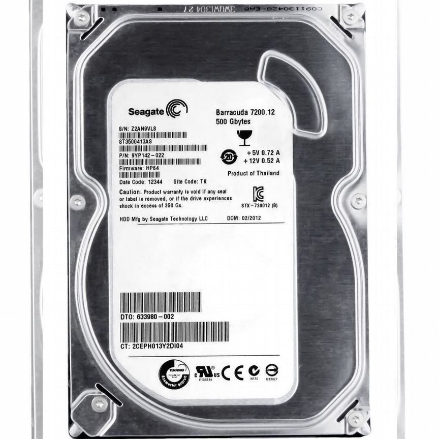 [633980-002] Жесткий Диск Hp 500gb Sata3 3,5" Hdd 633980-002