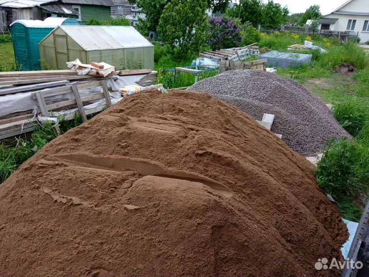 Песок карьерный намывной щебень