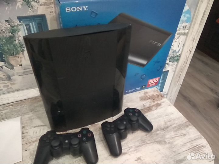 Sony PS3 (500GB) Super Slim Прошитая + 70 Игр