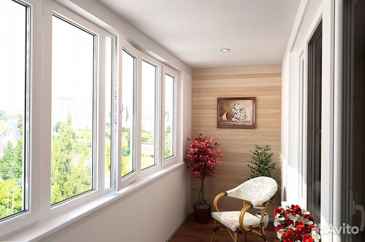 Балкон с отделкой