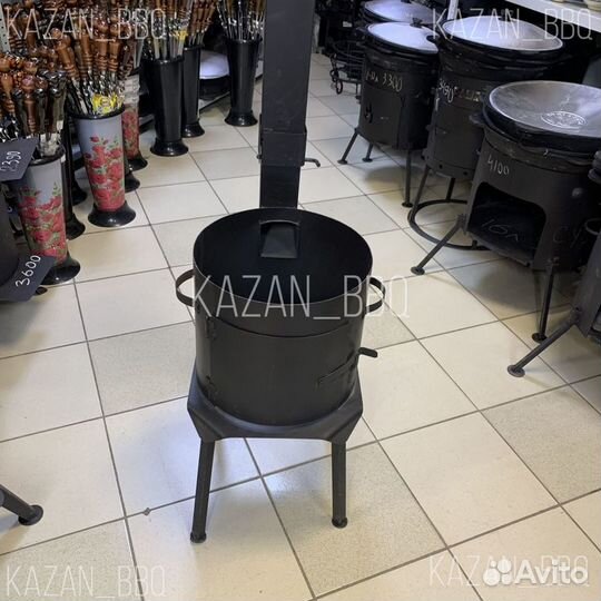 Печь для казана с трубой