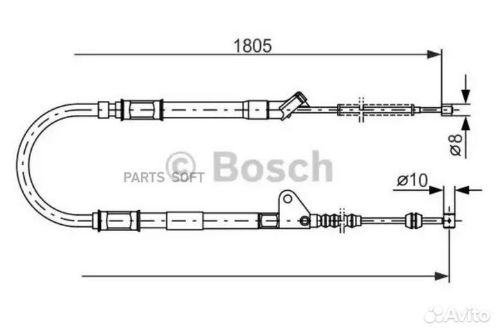 Bosch 1987477546 1 987 477 546 трос ручника л. dis