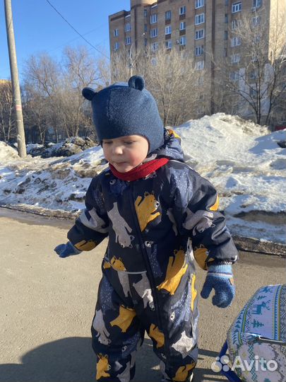 Зимняя шапка шлем для мальчика