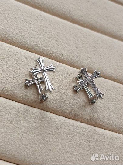 Серьги в стиле chrome hearts