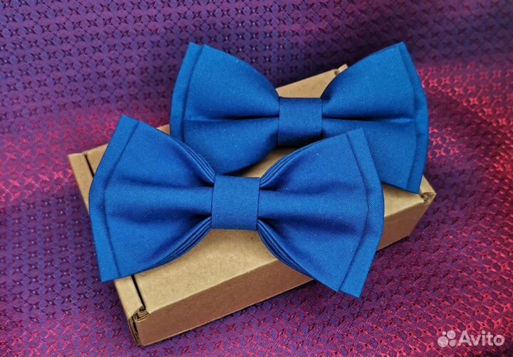 Галстуки бабочки синие, голубые