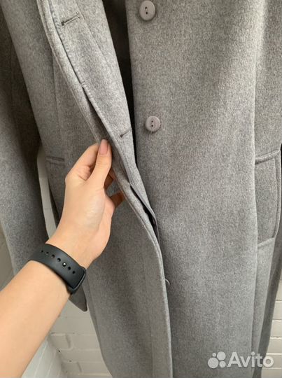 Новое пальто женское зимнее шерстяное с мехом 46 р