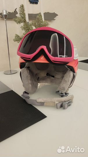 Шлем горнолыжный детский Smith очки Carrera