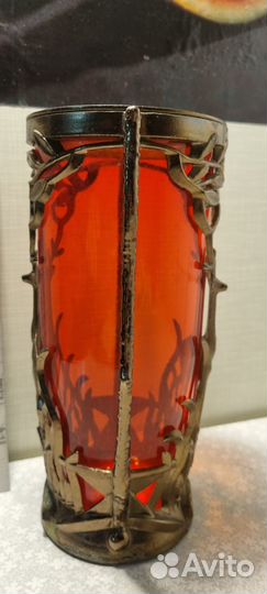 Ваза для цветов цветное стекло СССР