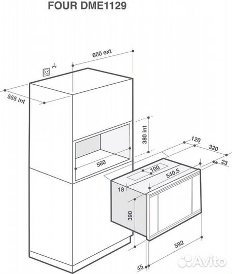 Микроволновая печь встраиваемая Brandt BMG2120B