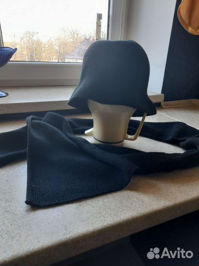 Шляпа с шарфом коплект