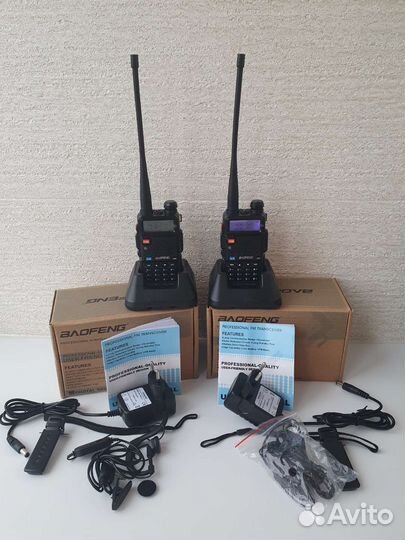 Комплект раций Baofeng UV-5R из 2-х с 3 режимами