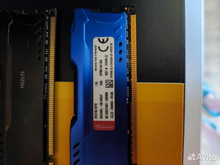 Оперативная память Kingston hyperx fury ddr3 (2х8Г
