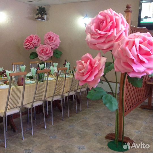 Большие цветы фотозона Украшение праздника