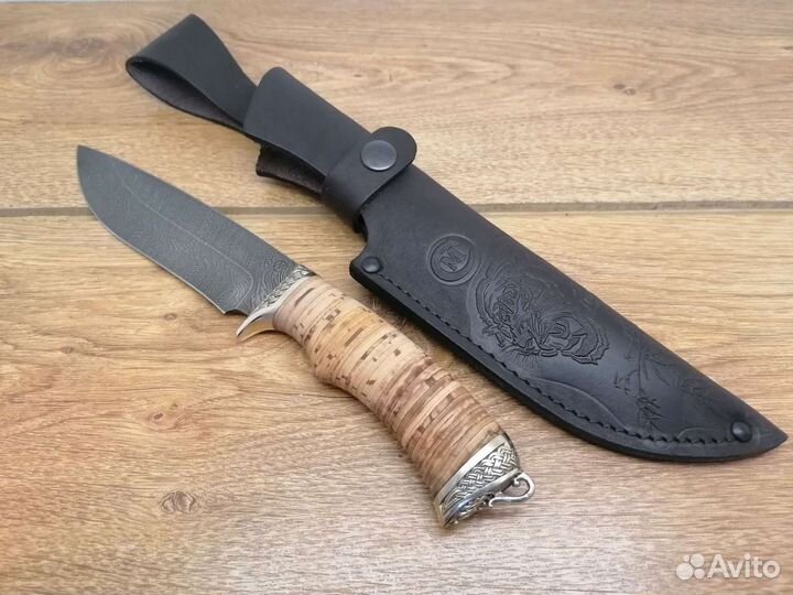 Нож Близнец из дамасской стали