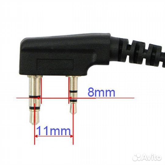 Гарнитура Baofeng Kenwood ларингофон раздвижной
