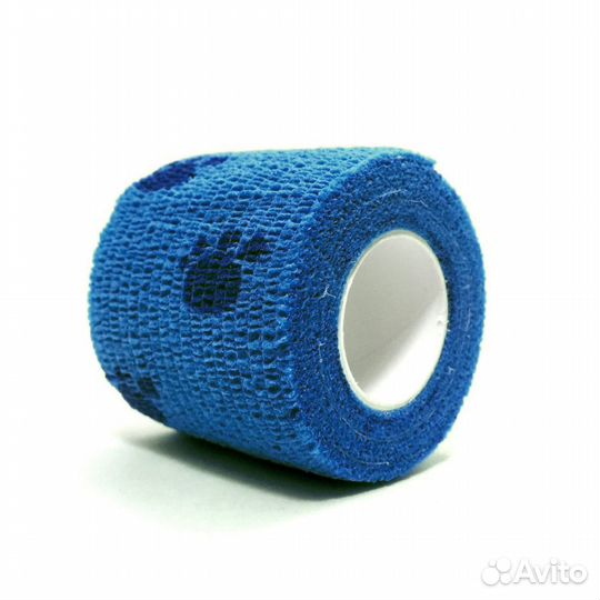 Vetзабота Бинт 5 см х 4.5 м синий с лапками color