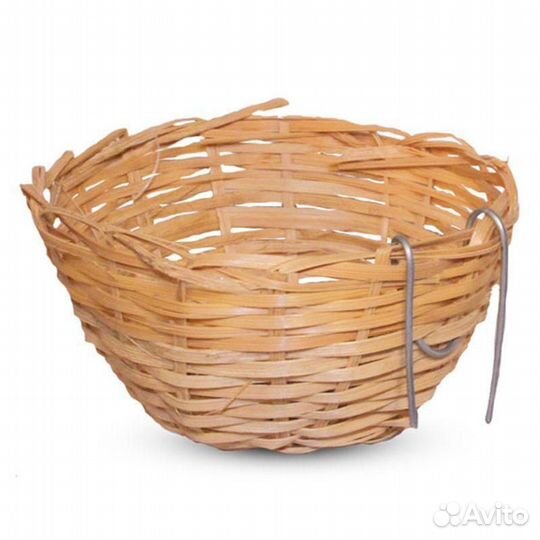 Гнездо для птиц плетеное из лозы с креплением 11*1