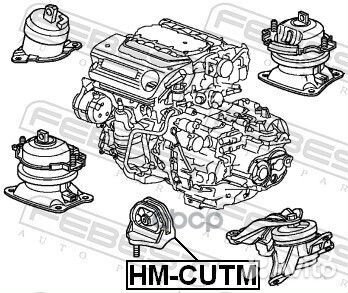 Подушка коробки передач лев Febest