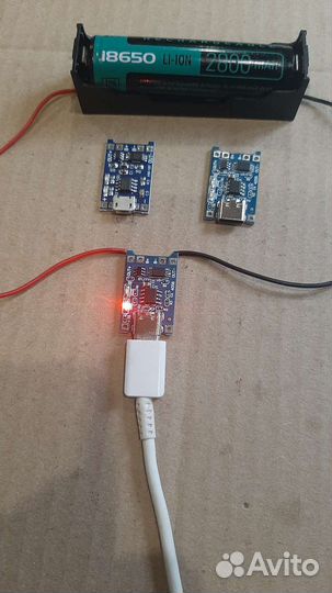 Плата зарядки под один акб