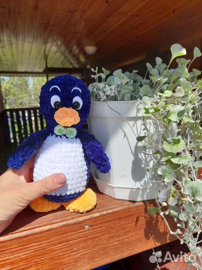 Вязаный пингвин киндер