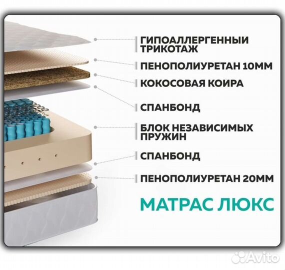 Матрас новый 200*200