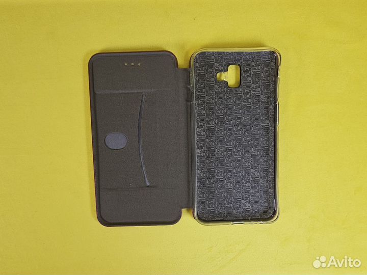 Книжка кожаная Samsung J6 plus 2018