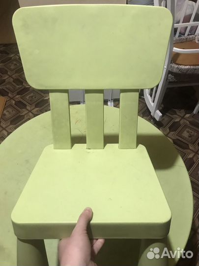Детский стол IKEA маммут+ стул