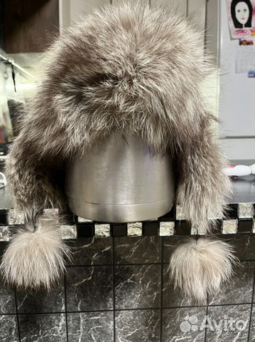 Шапка ушанка женская чернобурка