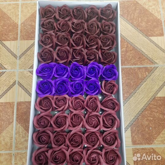 Мыльные розы в коробке