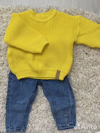 Джинсы для девочки mango kids 80 размер