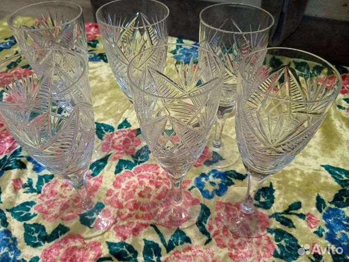 Хрустальные бокалы для шампанского СССР