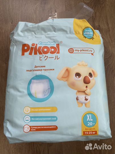 Подгузники трусики pikool comfort xl (15-25кг)