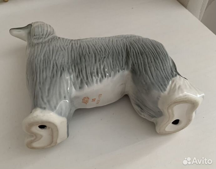 Фарфоровая статуэтка СССР собака лфз