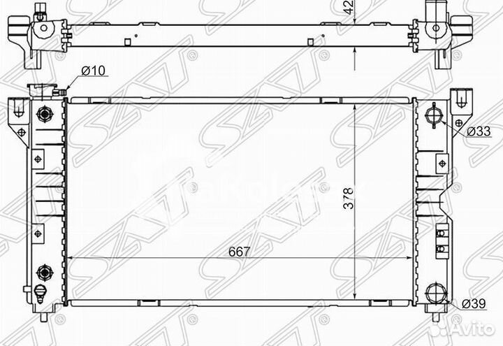Радиатор chrysler voyager/dodge caravan 2.0/2.4/3